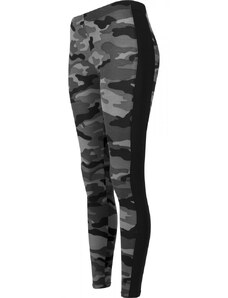 URBAN CLASSICS Ladies Camo Stripe Leggings - darkcamo/blk