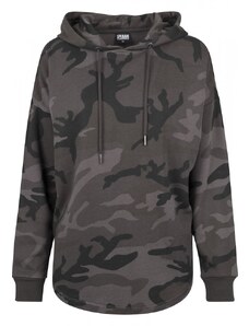 URBAN CLASSICS Ladies Oversized Camo Hoody - dark camo