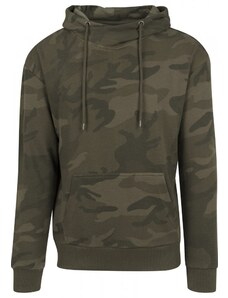 URBAN CLASSICS High Neck Camo Hoody - olive camo