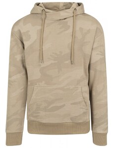 URBAN CLASSICS High Neck Camo Hoody - sand camo