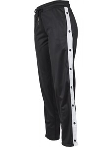 URBAN CLASSICS Ladies Button Up Track Pants - blk/wht/blk