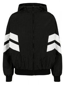 URBAN CLASSICS Ladies Crinkle Batwing Jacket - blk/wht