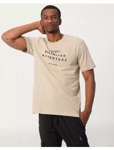 Fashionformen Béžové pánské tričko Adventure