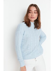 Trendyol Light Blue Knit Detailed Knitwear Sweater