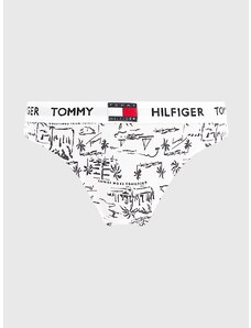 Calvin Klein Dámská tanga Tommy Hilfiger, bílá s potiskem