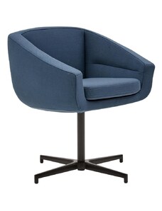 Tmavě modrá otočná konferenční židle Softline Aiko