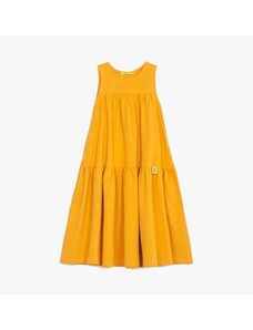 MUFFIN MODE Dívčí bavlněné maxi šaty bez rukávů "SUMMER", žluté