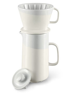Tchibo Konvička na kávu s filtrem, bílá