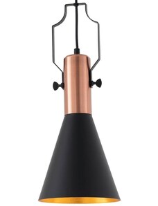 Černé kovové závěsné světlo Somcasa Asevar 19 cm