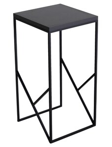 Nordic Design Černý lakovaný odkládací stolek Fanny 30 x 30 cm