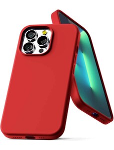 Ochranný kryt pro iPhone 13 Pro - Mercury, Silicone Red