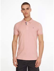 Tommy Jeans pánské růžové polo tričko