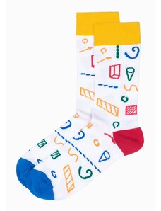Buďchlap Veselé ponožky v bílé barvě U240-V15