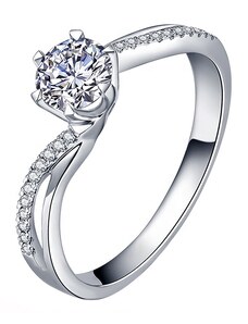 Royal Fashion stříbrný rhodiovaný prsten Výjimečnost HA-GR04-SILVER