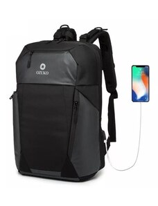 Ozuko cestovní víkendový batoh s USB + zámek Renard Černý Ozuko F9214