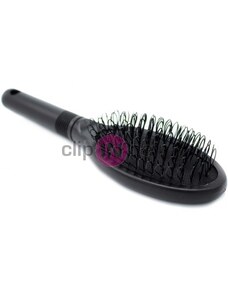 Clipinhair Speciální kartáč na prodloužené vlasy a clip in vlasy – černý