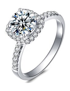 Royal Fashion stříbrný prsten HA-XJZ003-SILVER-MOISSANITE-ZIRCON