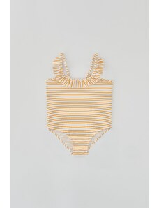 Dagi Yellow Striped Halterneck Swimsuit