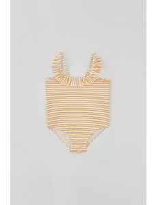 Dagi Yellow Striped Halterneck Swimwear