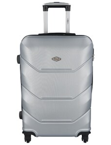 RGL Cestovní plastový kufr Sonrado vel. M, stříbrná