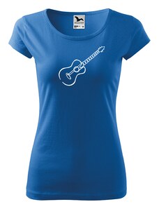 Roni Syvin + Adler/Malfini Ručně malované dámské bavlněné tričko - Jednotahová kytara akustická