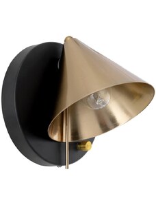 Černo zlaté kovové nástěnné světlo Somcasa Nela 18 cm