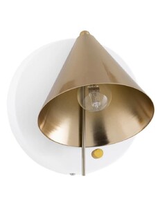 Bílo zlaté kovové nástěnné světlo Somcasa Nela 18 cm