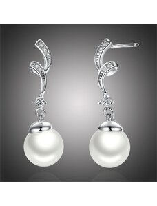 GRACE Silver Jewellery Stříbrné náušnice s perlou Valeria, stříbro 925/1000