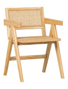 Hoorns Borovicová jídelní židle Ginniena s výpletem