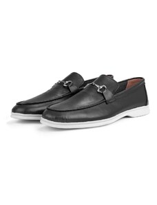 Ducavelli Voyant Genuine Leather Men's Casual Shoes Loafers Black.