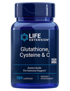 Life Extension Glutathione, Cysteine & C 100 ks, kapsle