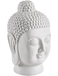 Bílá keramická dekorativní soška Bizzotto Buddha Head