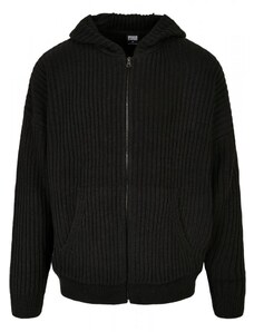 URBAN CLASSICS Knitted Zip Hoody - black