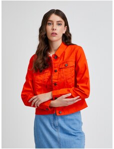 Oranžová džínová bunda Noisy May Debra - Dámské