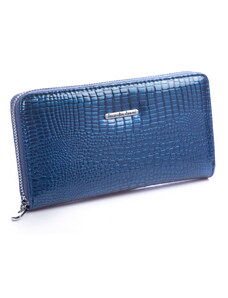 Jennifer Jones Velká dámská kožená peněženka na zip modrá 5247-2