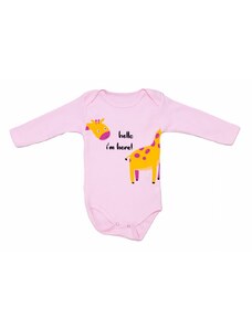 Butik Bavlněné body růžové - Žirafa