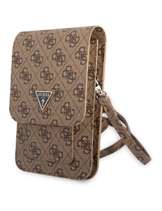 Univerzální pouzdro / taška s kapsou na mobil - Guess, 4G Triangle Logo Bag Brown