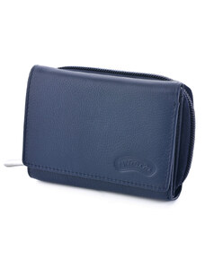 Dámská kožená peněženka Nivasaža N57-MDR-BL tmavě modrá