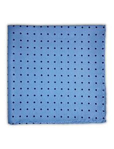 Kolem Krku Světle modrý kapesníček do saka Dots s modrými puntíky