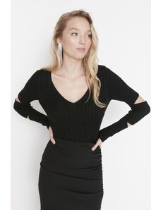 Trendyol Black Lurex Knitted Blouse