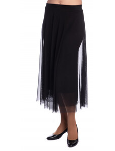 Krymar DAM597 - dámská dlouhá černá šifonová sukně