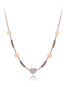 Victoria Filippi Stainless Steel Ocelový náhrdelník se zirkony Diega - chirurgická ocel, srdce