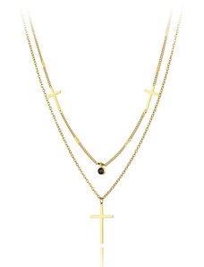 Victoria Filippi Stainless Steel Ocelový náhrdelník Anna Maria Gold - chirurgická ocel, kříž