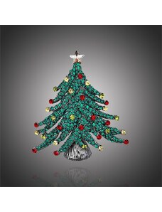 Éternelle Vánoční brož Swarovski Elements Edoarda - vánoční stromeček