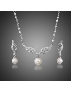Francesca Petrucci Souprava náhrdelníku a náušnic Swarovski Elements Eloisa, perla
