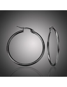 Victoria Filippi Stainless Steel Ocelové náušnice Noema Black - kruhy, chirurgická ocel, průměr 6 cm