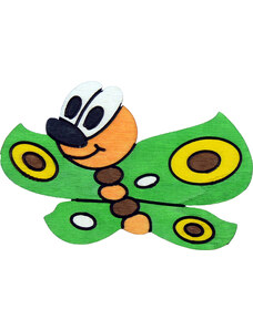 DoDo Dekorace s magnetem a lepíkem Motýl zelený DM7 10x7cm
