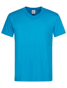 Pánské tričko Classic s výstřihem do V - Ocean blue