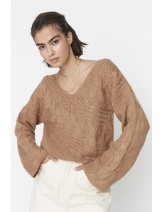 Trendyol velbloudí límec Detailní pletený svetr
