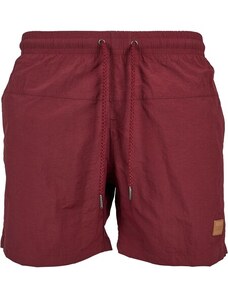 Urban Classics Block Swim Shorts cherry